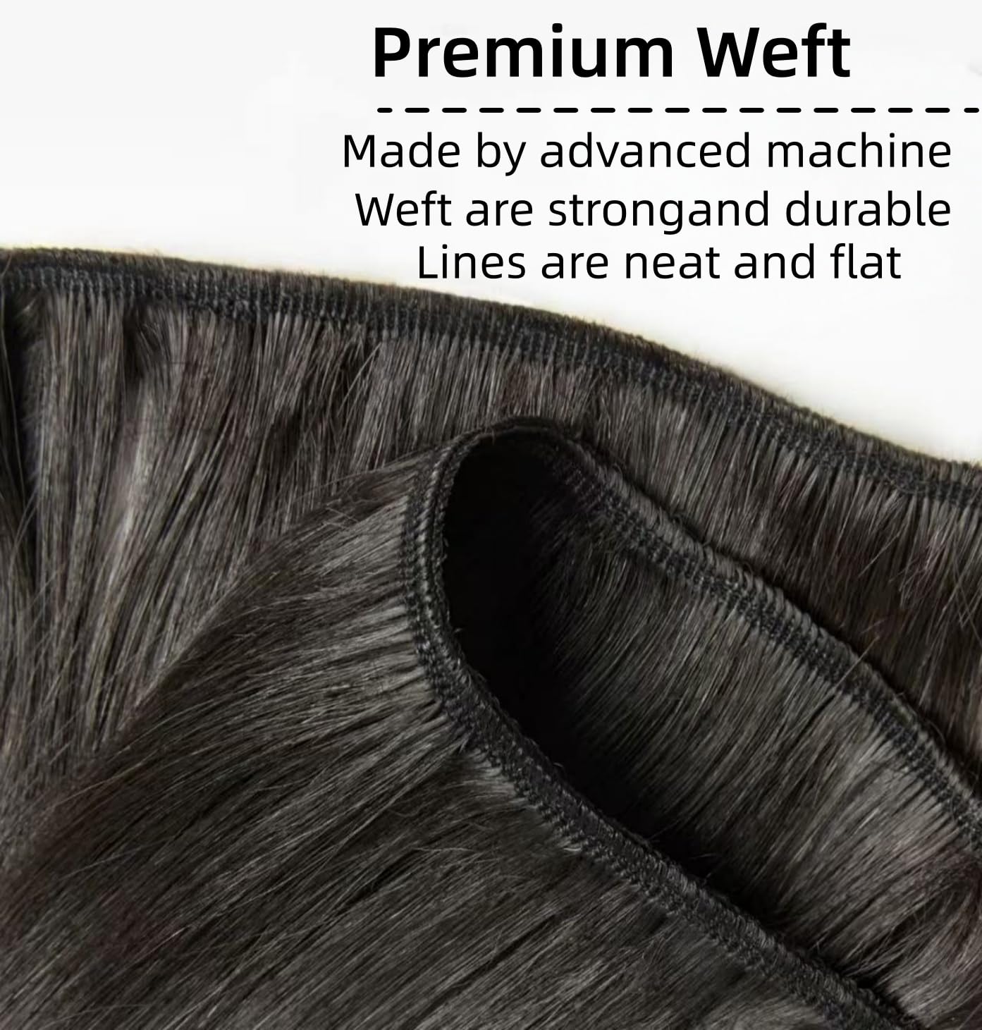 Yaki Straight Hair Bundles 3 Bundles Protein Fiber Hair Extensions Straight Bundles Hair Weave Sew In Yaki Hair Bundles Silky Soft (1B, 18 20 22 Inch)