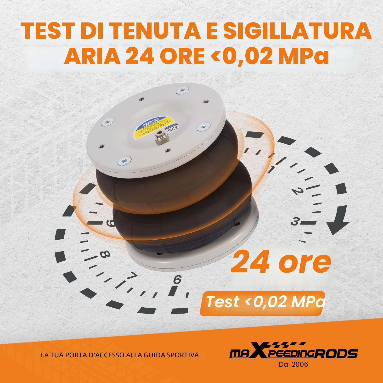 maXpeedingrods 2 sospensioni pneumatiche posteriori + kit compressore da 12 V per Fiat Ducato 1994-2024 4000 kg