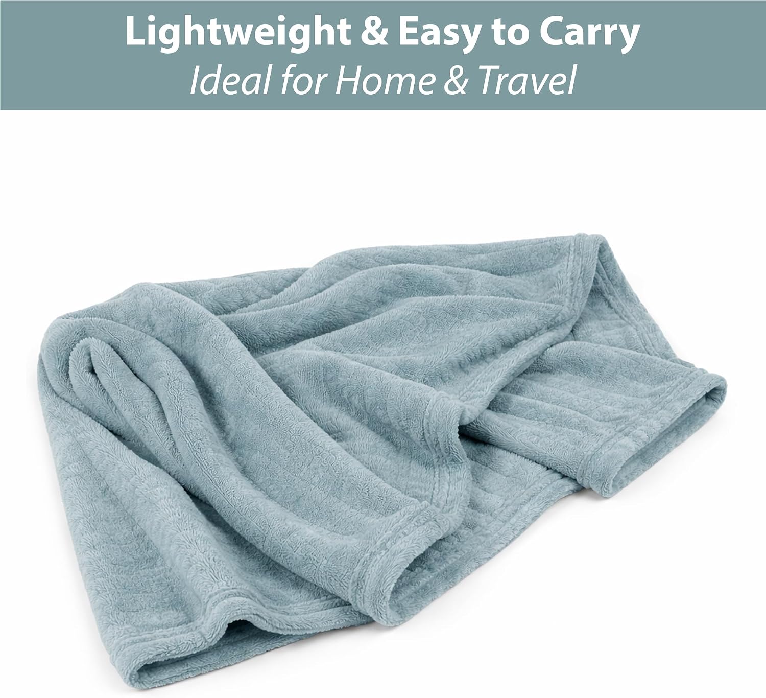 Ababy Fleece Baby Blanket, Ultra Soft Cozy Baby Blankets for Girls Boys, Fluffy Infant Toddler Newborn Receiving Blankets for Crib Stroller 28" x 40" Cloud Blue