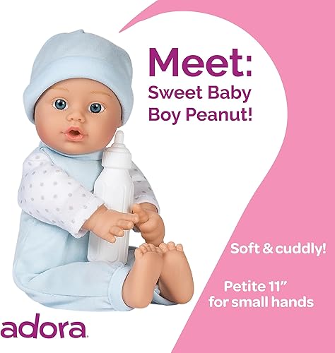 Miniatura 2 de Adora Sweet Baby Boy Peanut muñeco de bebé lavable a máquina exclusivo de Tienda para niños mayores de 1año Azul, Azul/Melocotón, gris/naranja,