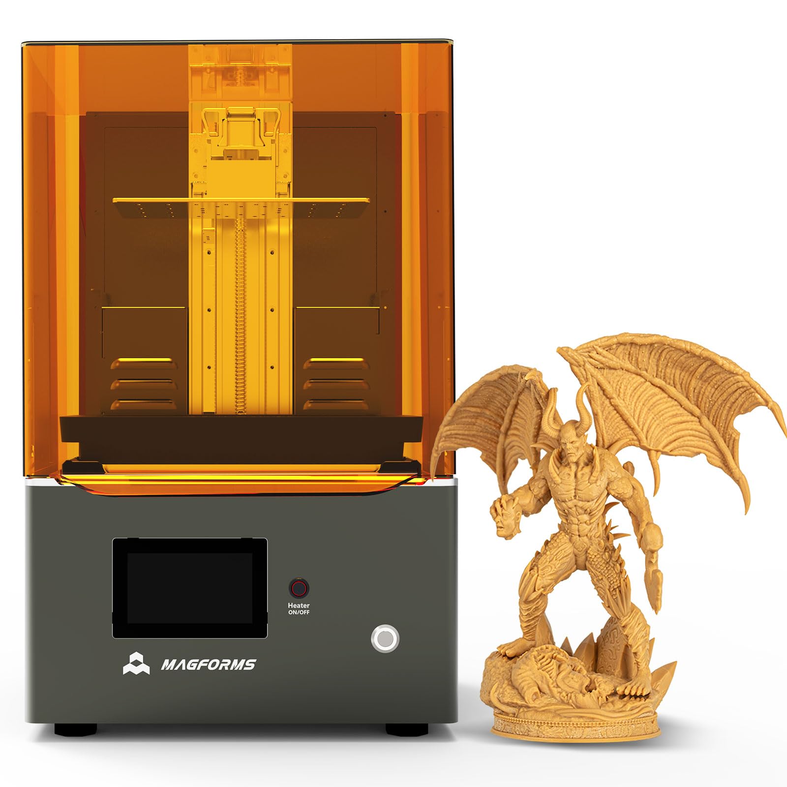MateForm Air 4 - Stampante 3D in resina, stampante LCD ad altissima precisione con risoluzione di 14,85 μm, stampante MSLA di grado industriale con riscaldamento e filtro dell'aria, grande