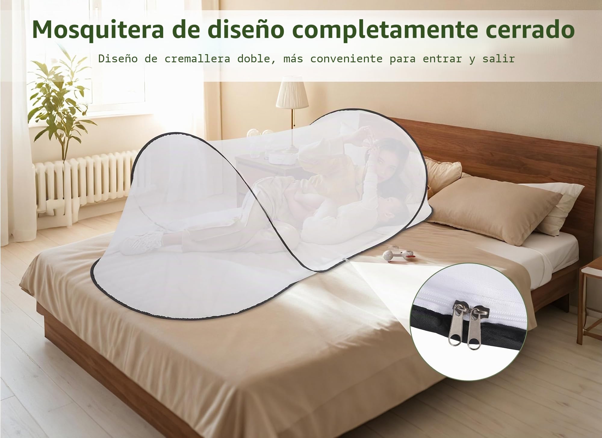 Mosquitera portátil plegable de 78 x 32 x 22 pulgadas, mosquitero portátil con fondo de red, para cama de camping o viaje (negro con fondo)