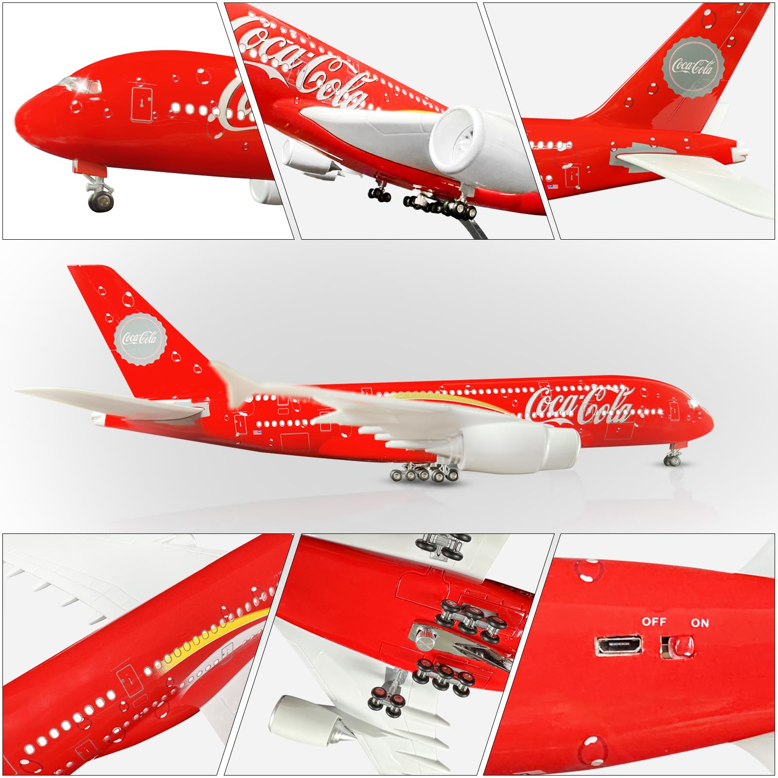 Amazon.com: Bswath Large Model Airplane 1:160 A380 Model Plane