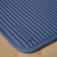 Vista 3 de KitchenAid - Juego de agarraderas de silicona suave y acanalada, azul Willow, 7 x 9 pulgadas