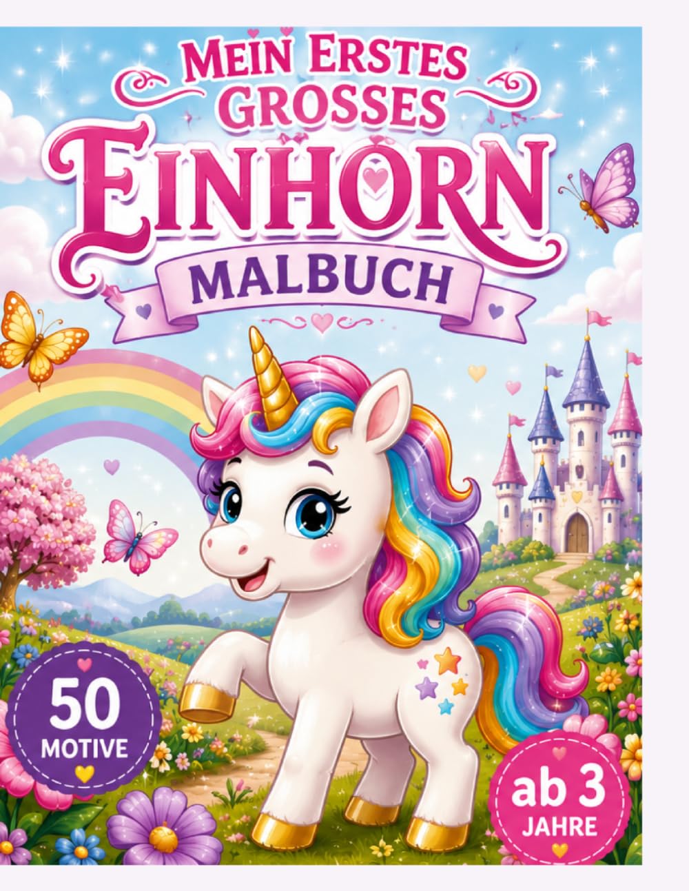 Mein erstes großes Einhorn Malbuch