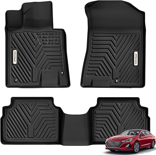 YITAMOTOR Alfombrillas de piso compatibles con Hyundai Sonata 2020-2026  Kia K5 2021-2026 (solo modelos FWD, no para AWDhíbrido), TPE ajuste