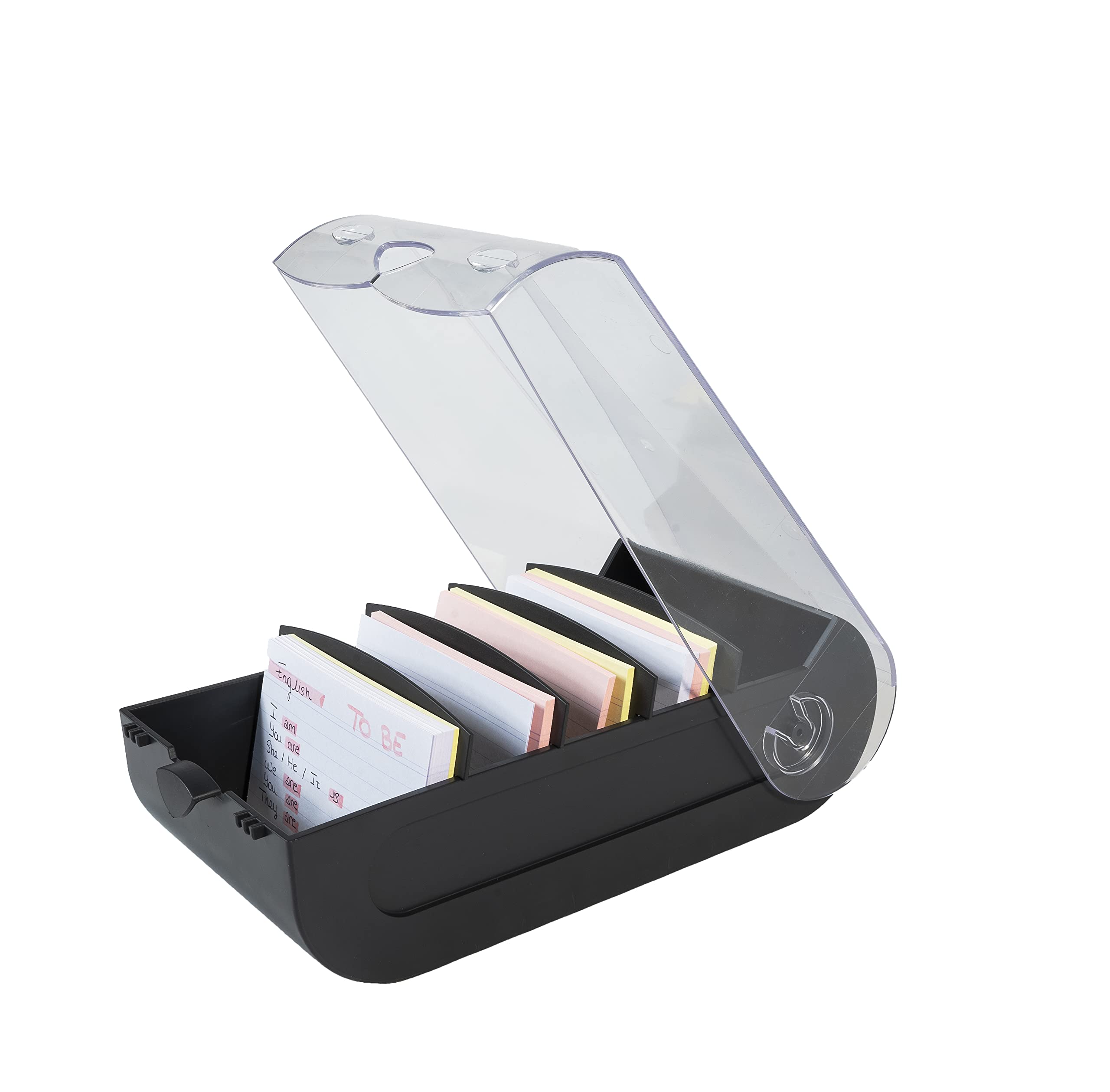 Exacompta Learning box BUNNYBOX A8 19,5x10x6,2 cm Office noir/cristal capacité 650 cartes