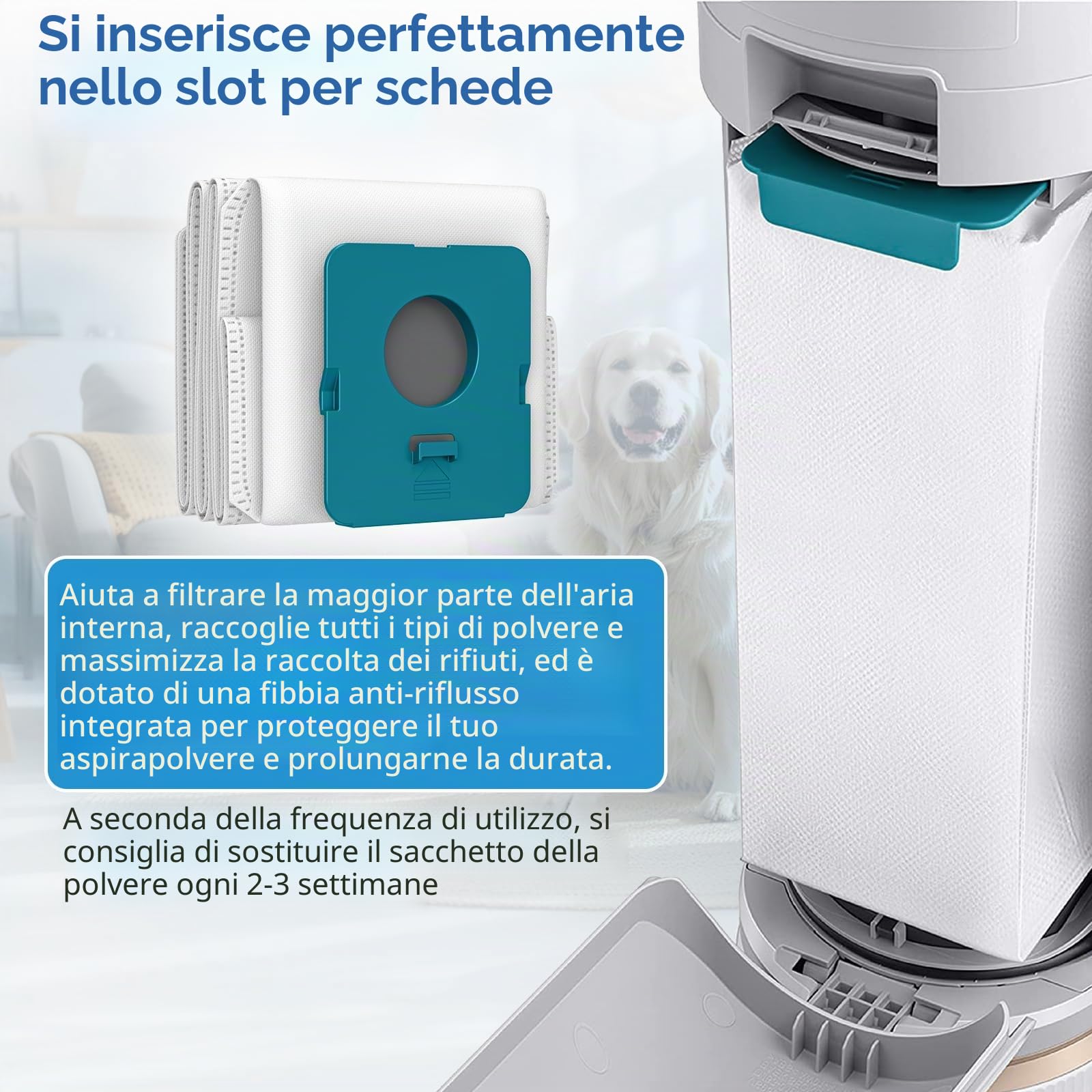 Sacchetti per aspirapolvere compatibili con Samsung Bespoke Jet Pro Extra | VCA-ADB952 - Sacchetto per aspirapolvere Samsung Complete Extra Handheld VS20A95973B / VS20A95823W / VS20A95943N