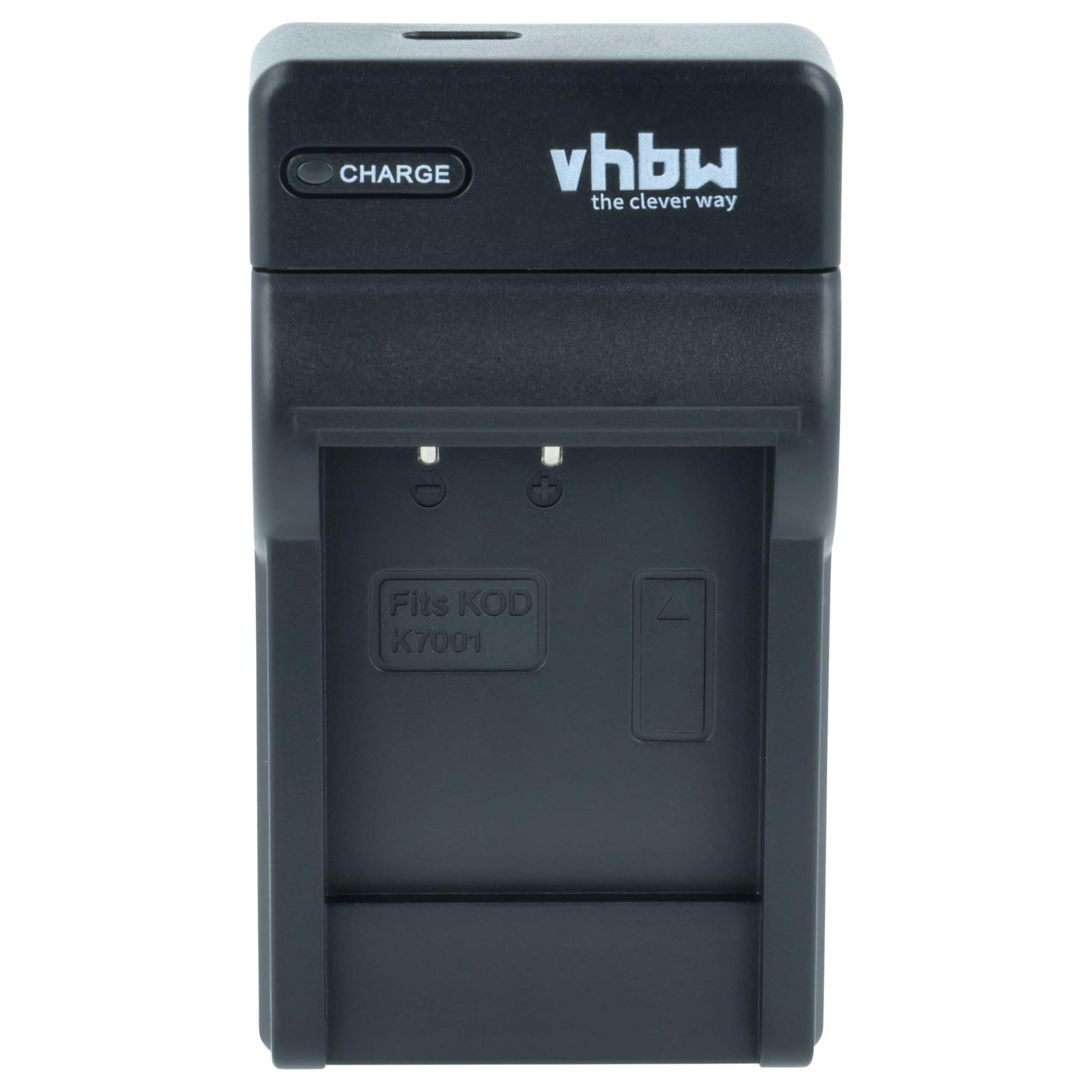 Vhbw Caricabatterie Per Fotocamera Jenoptik JD 10.0 Z3 SL - Stazione Di Ricarica Con Porta USB E Indicatore LED, Cavo Incluso