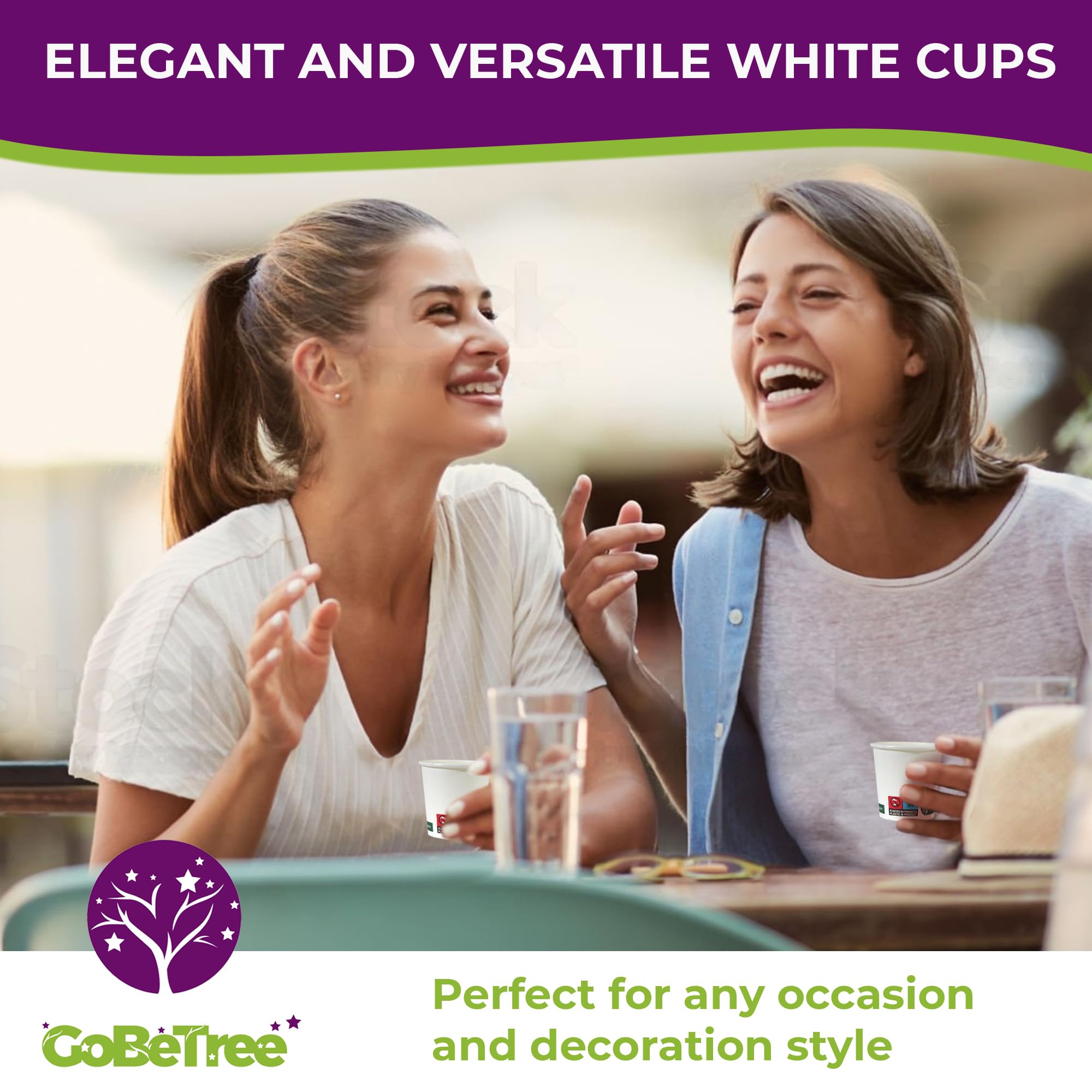 400 gobelets à café jetables en carton blanc 120 ml, gobelets jetables en carton blanc avec agitateurs à café en bois. Pour les boissons chaudes et froides. (Lot de 2)