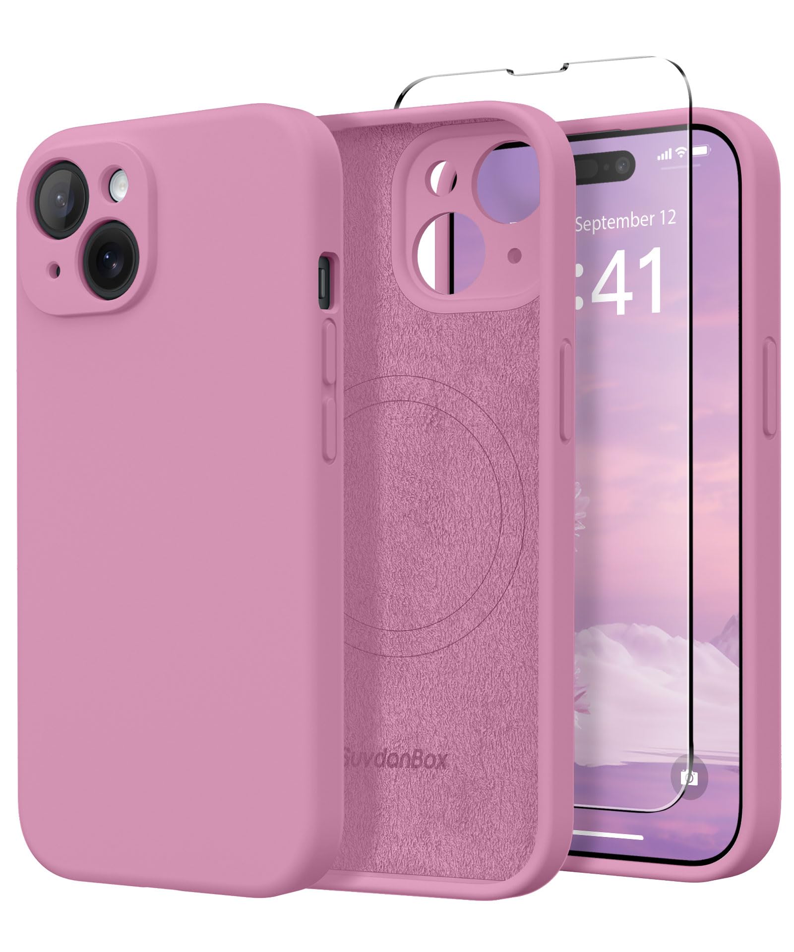 Magnetic for iPhone 13 Case Silicone Blackcurrant