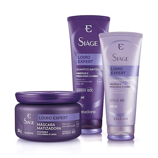Eudora Kit Siàge Loiro Expert Shampoo + Condicionador + Máscara Matizadora
