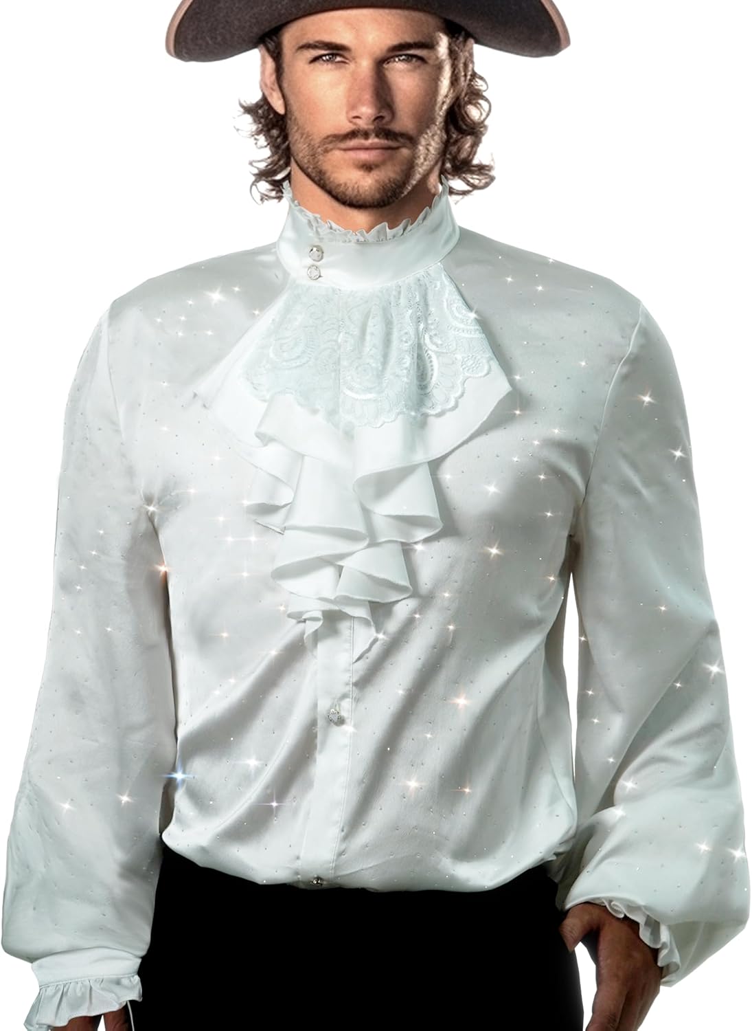 Mens Pirate Vampire Shirt Renaissance Victorian Medieval Gothic Shirt