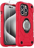 Vista 27 de KCJ Funda para iPhone SE 2022/2020, iPhone 8/7/6/6S, con [2×Protectores de Pantalla][Soporte de Anillo] Silicona Suave+PC Duro Protección Completa