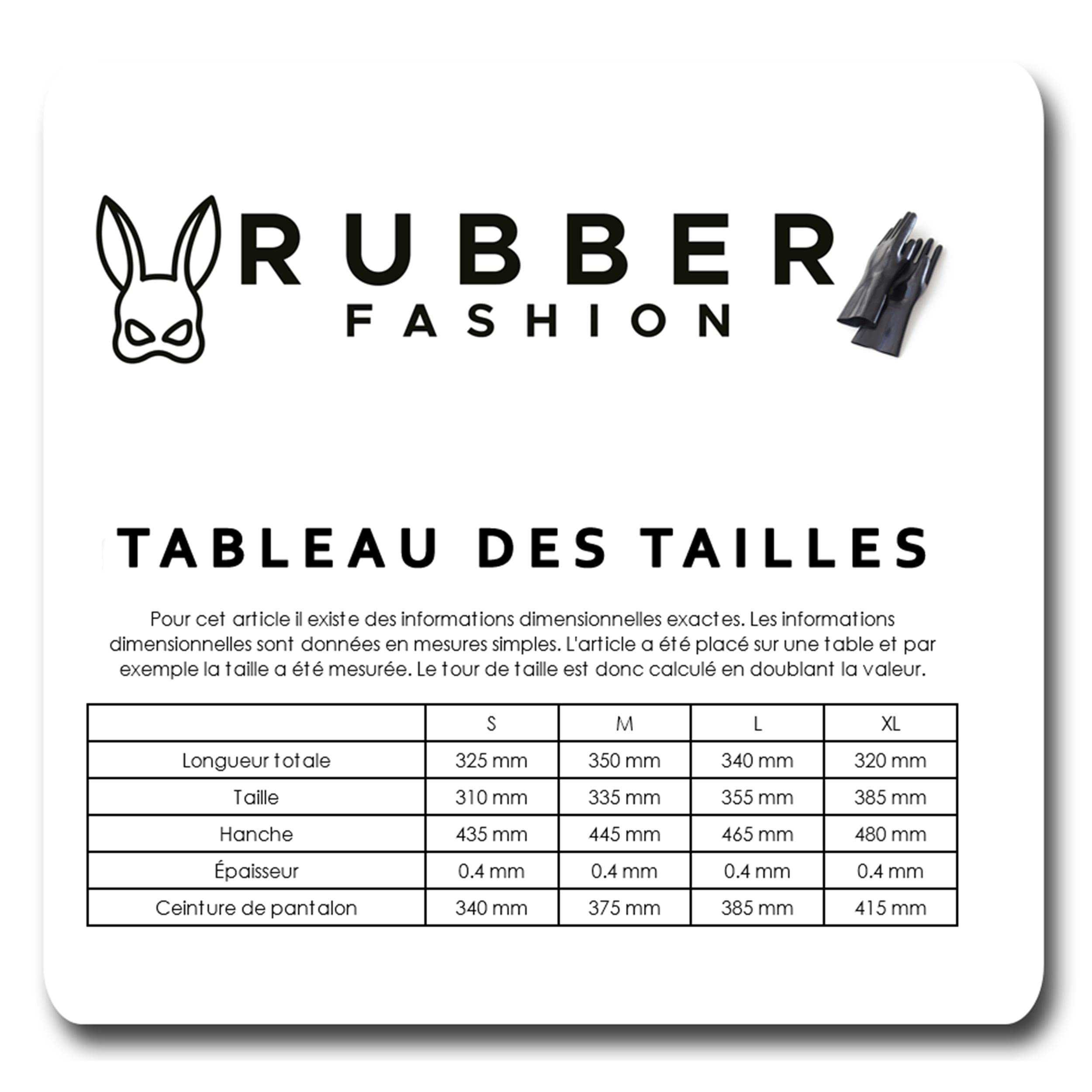 Rubberfashion Porte-Jarretelles Sexy en Latex - pour Bas Chaussettes - Unisexe