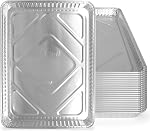 PLASTICPRO Aluminum Pans 10 Pack Disposable Cookie Sheets 13 x 17 Baking Pans Premium Quality Heavy Duty Sheet Pans