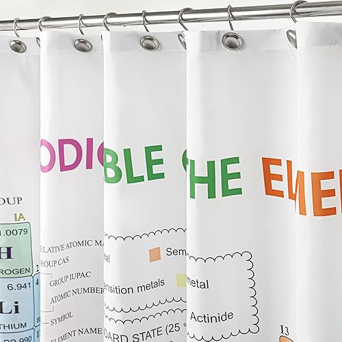 Miniatura 2 de Tabla periódica actualizada de cortinas de ducha de tela de elementos para estudiantes de química y uso de profesores como póster, cortina de ducha