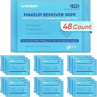 WOUSEDO 48 toallitas removedoras de maquillaj...