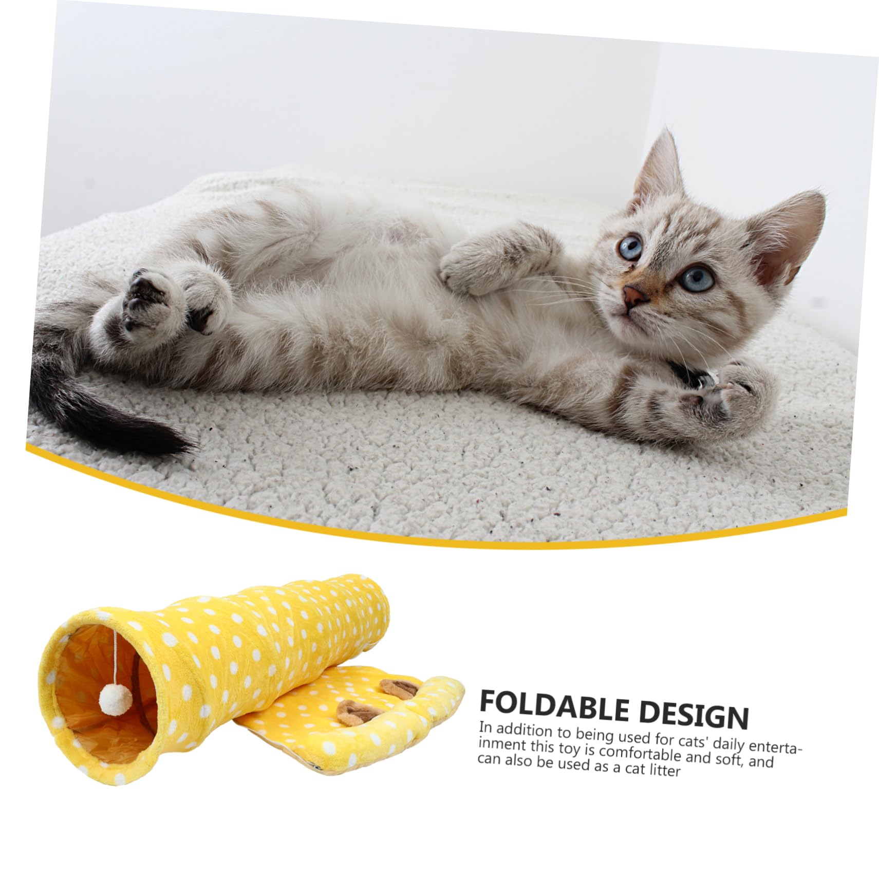 HEMOTON Tunnel Pliable pour Chat Jouet Tunnel-Tente Amusant pour Chat Et Chaton Nid Confortable