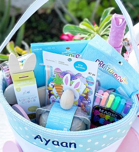 Miniatura 8 de Cesta de Pascua personalizada suave y ligera (morado)