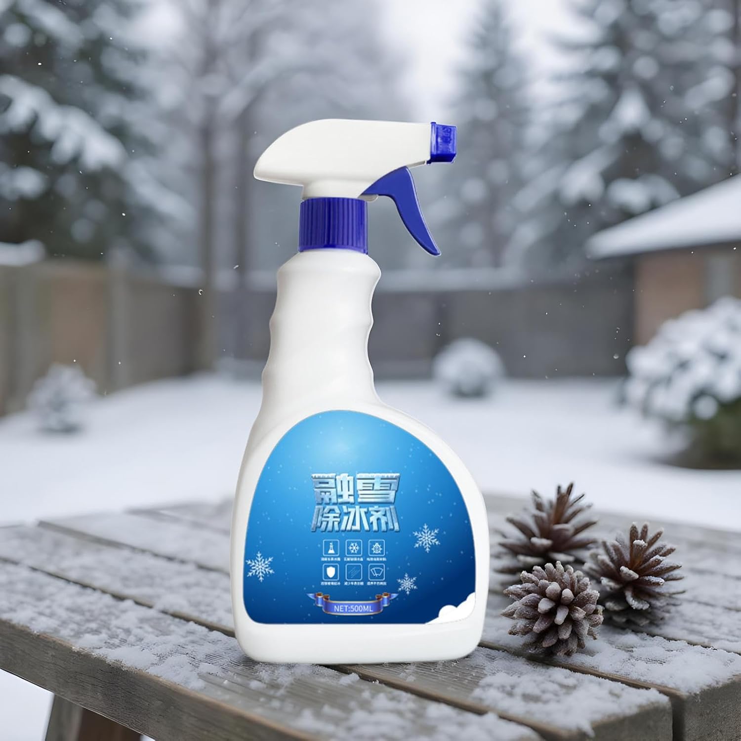 Windshield Snow Removal Spray,500ml Auto Liquid Melter,Winter Windshield Deicer Spray | for Trucks SUVs Auto Vehicle Winter Driving Outdoor Camping Picnic