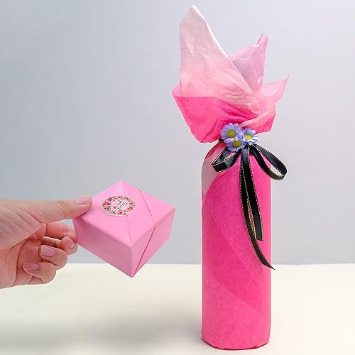 Miniatura 4 de MR FIVE 90 hojas de papel de seda rosa a granel, 14 x 20 pulgadas, papel de seda rosa para bolsas de regalo, bolsa de regalo rosa para el día de San