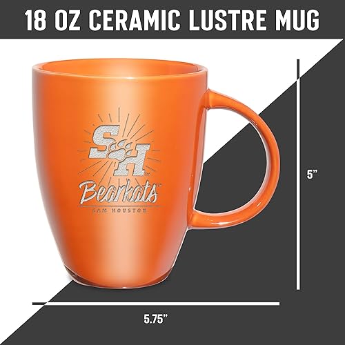 Vista 120 de Rico Industries NCAA - Taza de cerámica con grabado láser, 18 onzas, café y té