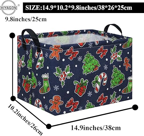 Miniatura 186 de HIYAGON Cesta de almacenamiento para niños, cesta de regalo para bebé, cesta de regalo, cesta organizadora de juguetes lindos, caja rectangular