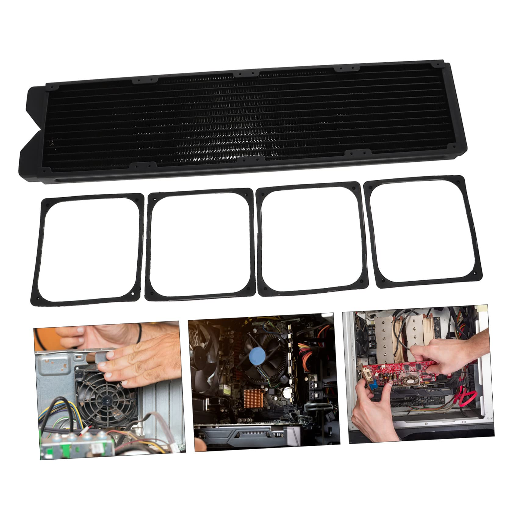 NUOBESTY Radiateur de Refroidissement Eau pour Pc Cuivre Échangeur de Chaleur pour CPU et Carte Graphique Dissipateur Thermique Pratique et Durable