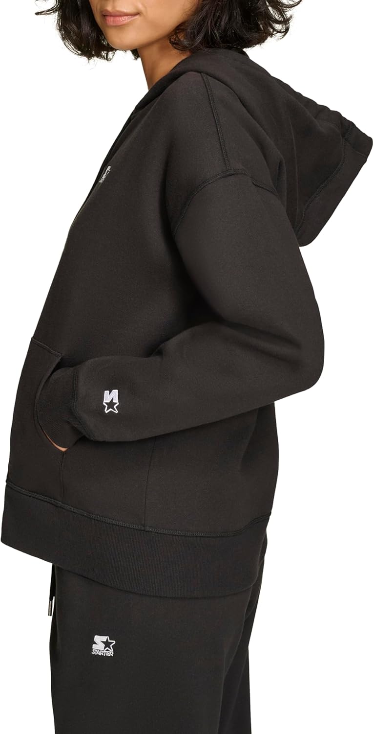 STARTER womens Sport Polar Fleece Funnel Neck Pullover Jacket - Image 3