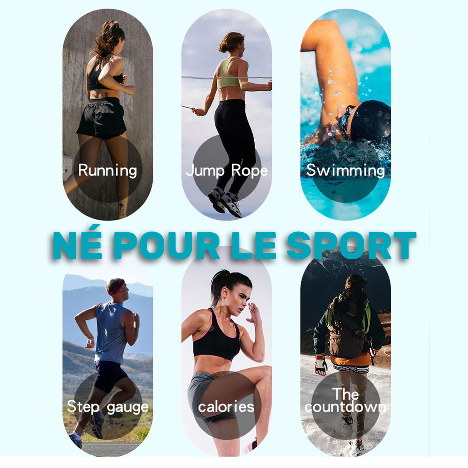 findtime Sportuhr, digital, militärisch, wasserdicht, 50 m, mit Stoppuhr, Alarm, Countdown, doppelte Zeit, Schwarz , Riemen