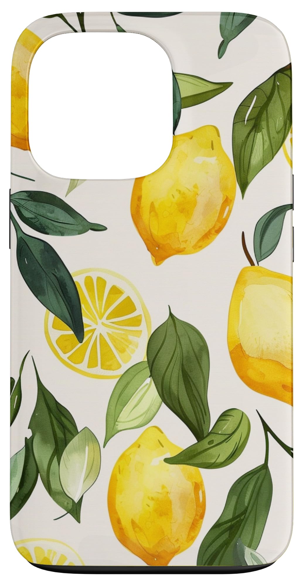 Pattern Art Lemon Fruit Vintage Case for iPhone 13 Pro, yellow