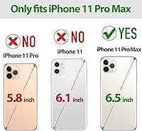 Vista 2 de SHIELDON Funda tipo cartera para iPhone 11 Pro Max, de piel auténtica, magnética, bloqueo RFID, ranuras para tarjetas, soporte a prueba de golpes