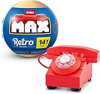 Vista 1 de MAX Premium Retro Building Bricks Collection (Telephone) by ZURU, Building Bricks for Teens, Adults and Collectors. Build, Collect and Display Your