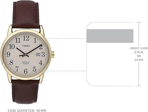 Miniatura 4 de Timex Easy Reader 38mm Leather Strap Watch
