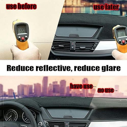 Miniatura 6 de KAYJAE Tapete para cubierta de salpicadero de automóvil, para Nissan X-Trail T31 2008-2013, RHD borde azul antideslizante, cubierta de salpicadero,