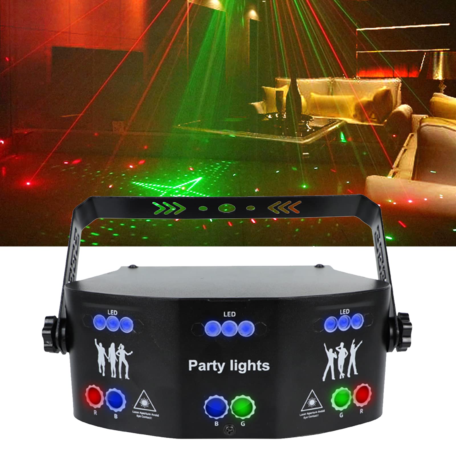 15 LED stroboscope disco lumière, stroboscopique flash disco flash pour fête, stroboscope disco flash