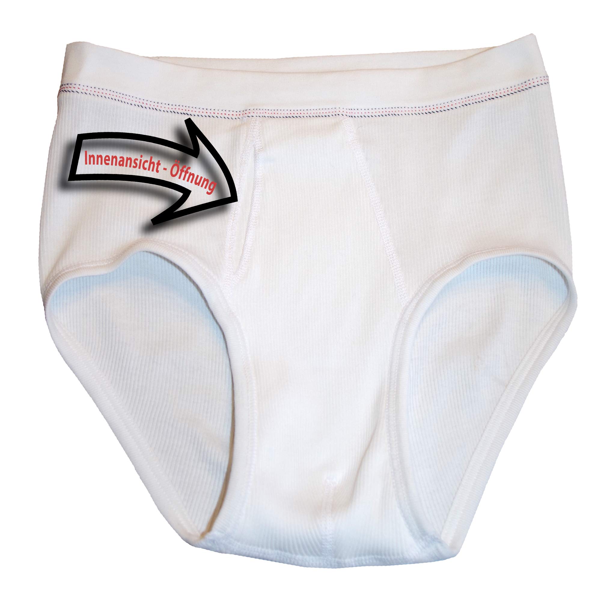 HERMKO 3248 Confezione da 5 Slip Uomo con Cuciture Doppie Cotone bio