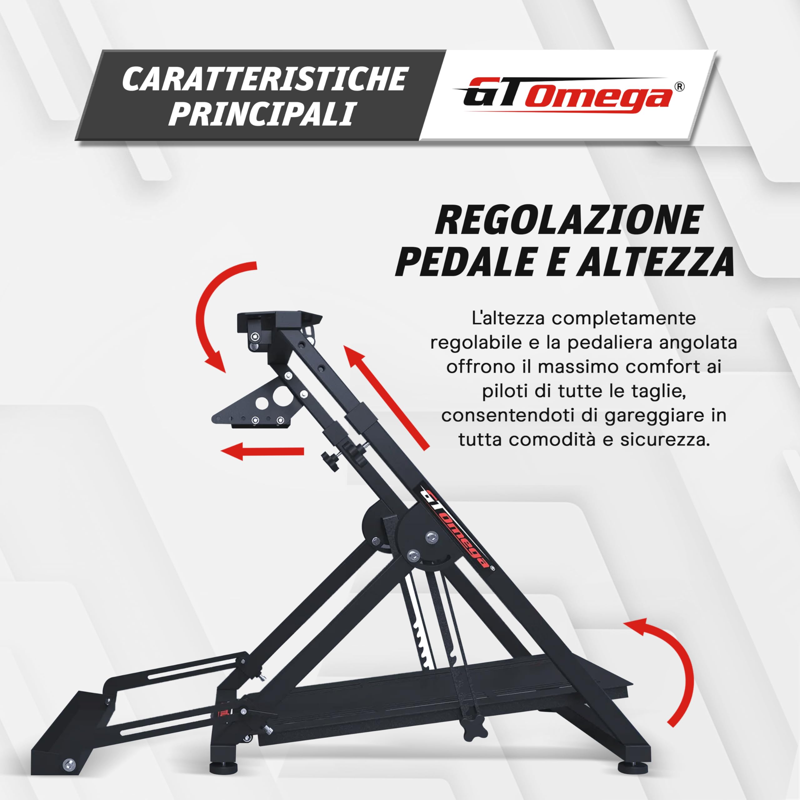 GT OMEGA APEX Supporto per volante - Compatibile con Logitech G923, G29, G920, Thrustmaster T300, T500 TX e TH8A, PS4 Xbox Fanatec