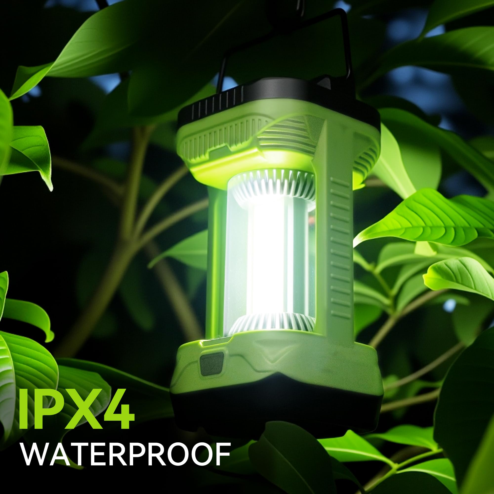 AlpsWolf Linterna de camping recargable, 4000 lm, linternas LED para cortes de energía, linterna portátil súper brillante de 4600 mAh y luces para emergencias, huracán, camping