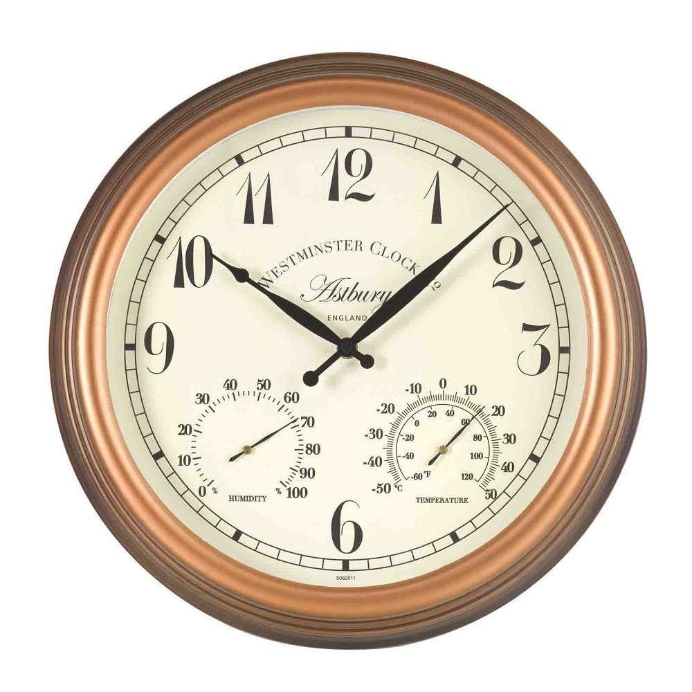 Smart Garden Astbury Wall Clock & Thermometer - 15 Inch