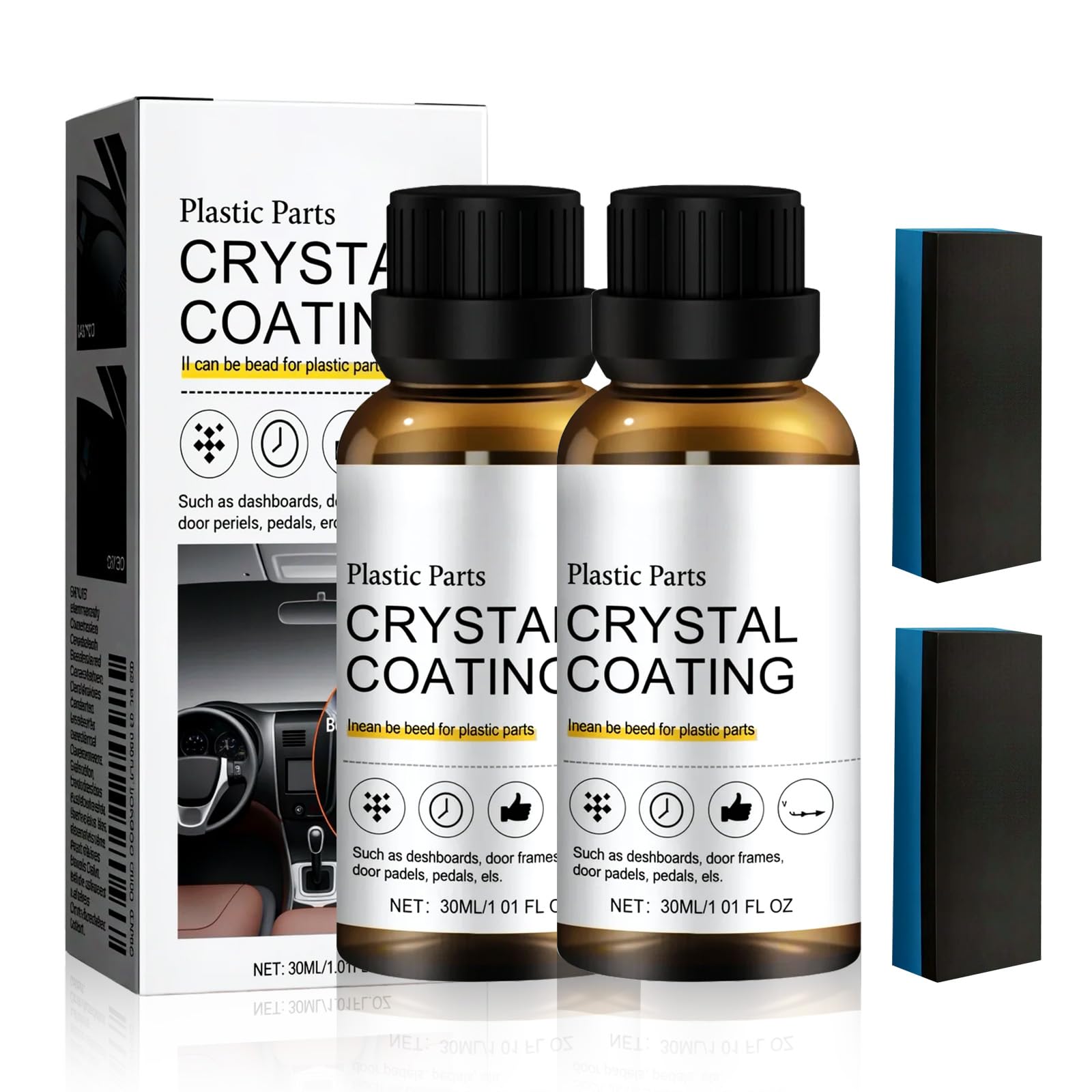 Kunststoffsanierung für Autos,2026 Neu Auto-Kunststoffreiniger,Auto Kunststoff Auffrischer,Kunststoffpflege Auto,Reparaturmittel für Autokunststoffe,Kunststoffsanierungsmittel für Auto (2 Pcs)