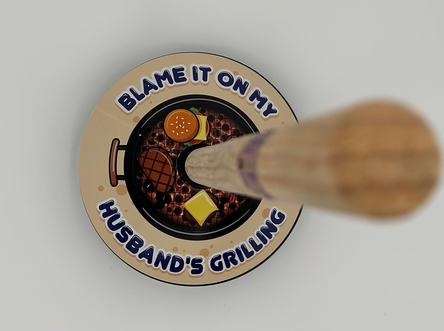 Blame It On My Husband's Grilling Plunger - Gag Gift, Novelty Item, White Elephant, Birthday, Joke, or Secret Santa, Funny Bathroom Decor