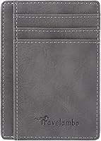 Vista 199 de Travelambo Billetera delgada con bolsillo delantero y clip para el dinero con bloqueo de identificación por radiofrecuencia, talla única