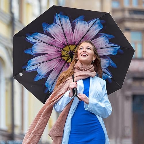 Miniatura 7 de G4Free Paraguas de viaje grande con protección UV UPF 50+ de 46 pulgadas, cierre de apertura automático, resistente al viento, bloqueo solar