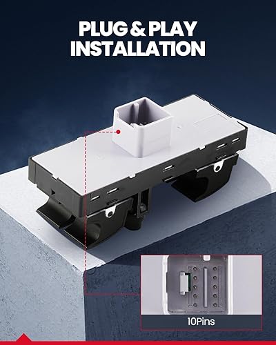 Miniatura 3 de KAX Interruptor maestro de ventana eléctrica, interruptor de ventana lateral del conductor para Jetta 2012-2018, Passat 2012-2021, GTI 2011-2013,