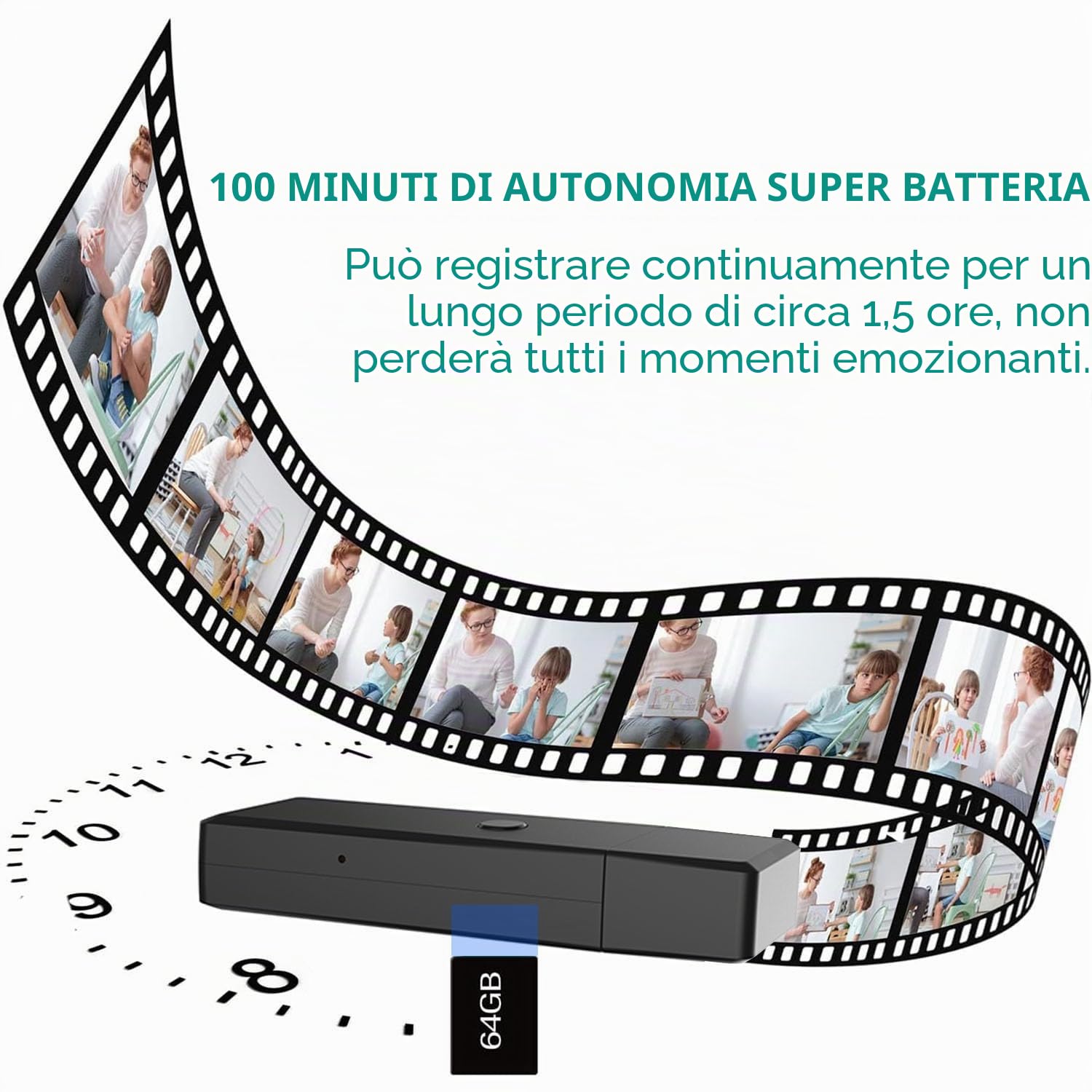 USB Telecamera Spia 1080P HD Nascosta Fili Spy Cam Microcamera Spia Invisibile con Motion Detection Visione notturna