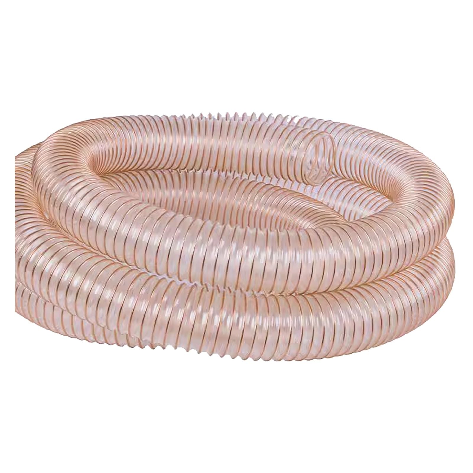 Manguera de recogida de polvo reforzada transparente, resistente a pinchazos con hélice de alambre de acero para una extracción eficiente de desechos y humos
