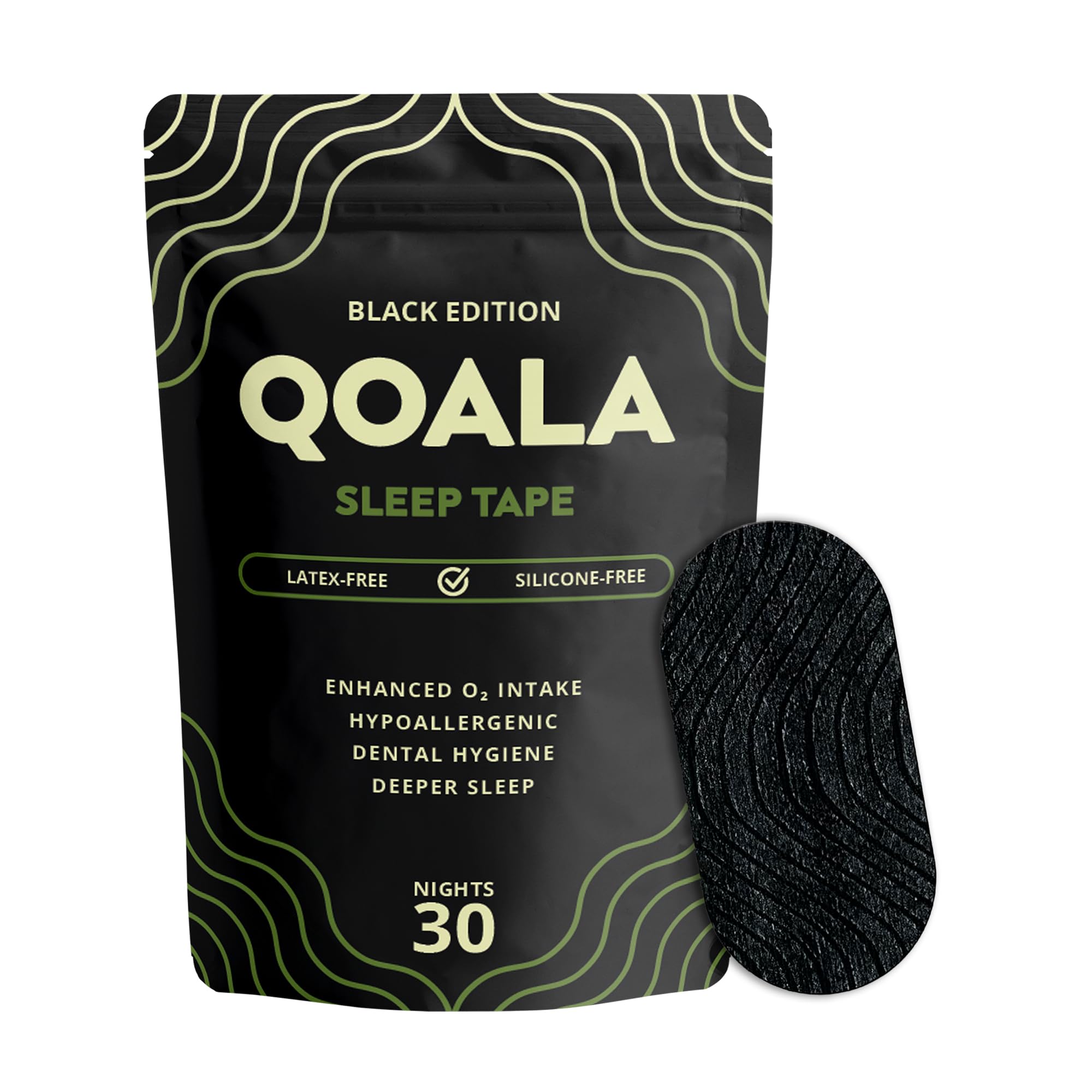 QOALA Mouth Tape for Sleeping | Hypoallergenic Sleep Strips | Premium Latex-Free Breathable Design | 1 Month Supply for Better Nights