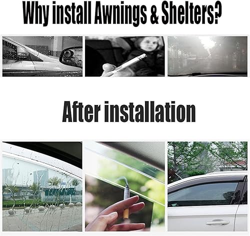 Miniatura 3 de JODAPA Wind Deflectores Rain Guards Window Visors Car Side Window Rain Deflector for Nissan X-Trail Rogue Third Generation T32 2014-2019 Window Rain